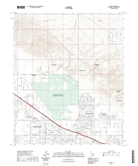 Myoma California US Topo Map Image