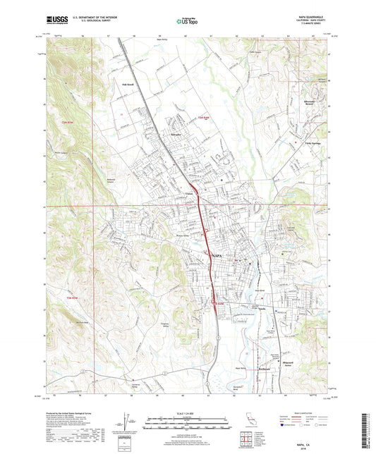 Napa California US Topo Map Image