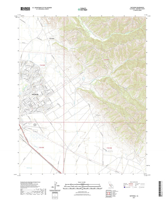 Natividad California US Topo Map Image