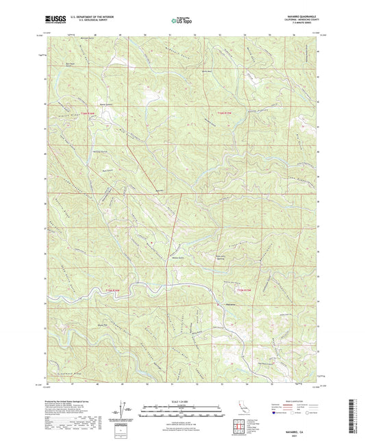 Navarro California US Topo Map Image