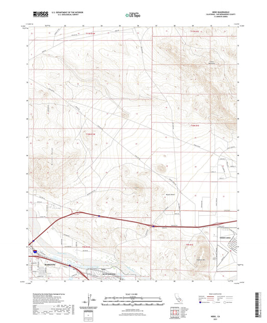 Nebo California US Topo Map Image