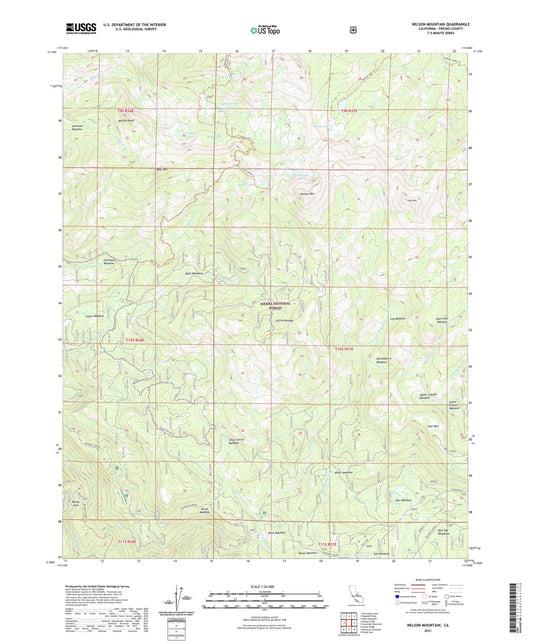 Nelson Mountain California US Topo Map Image