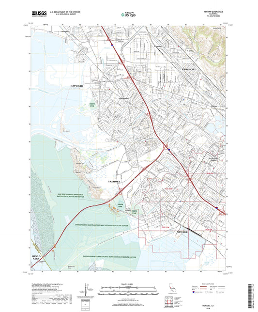 Newark California US Topo Map Image