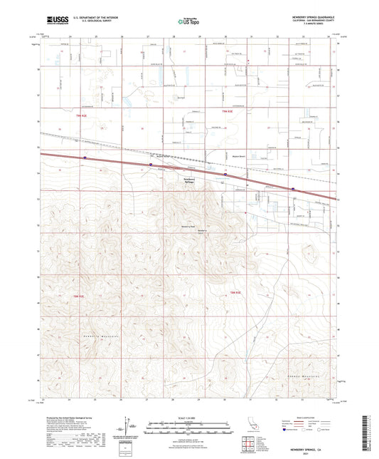 Newberry Springs California US Topo Map Image