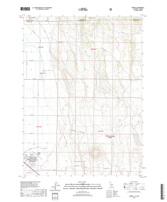 Newell California US Topo Map Image