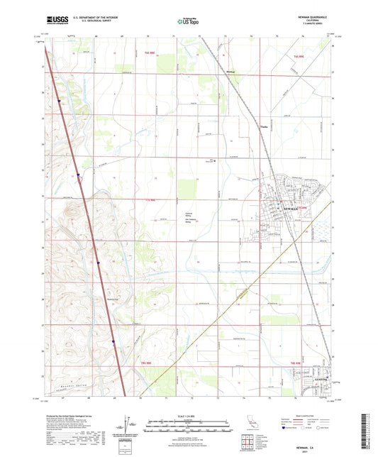 Newman California US Topo Map Image