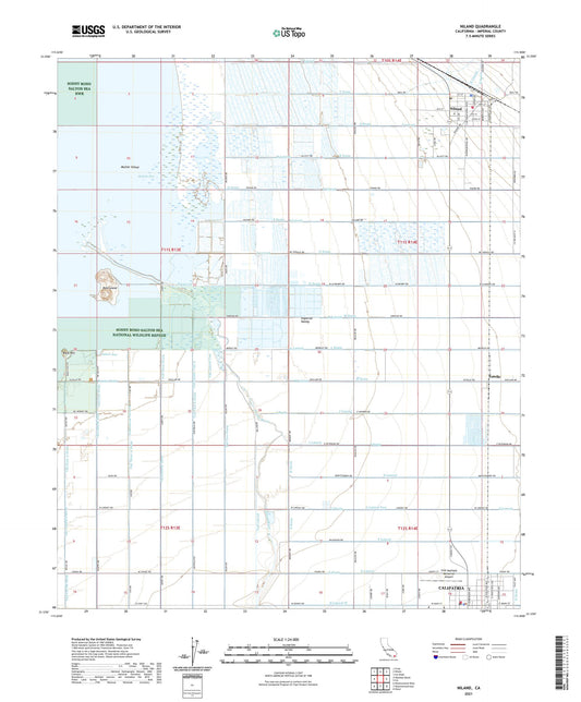 Niland California US Topo Map Image