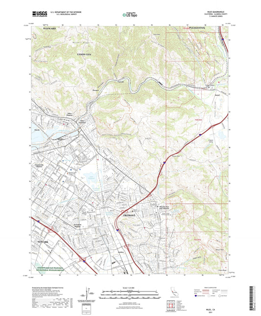 Niles California US Topo Map Image