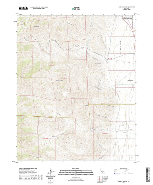 Ninemile Canyon California US Topo Map Image