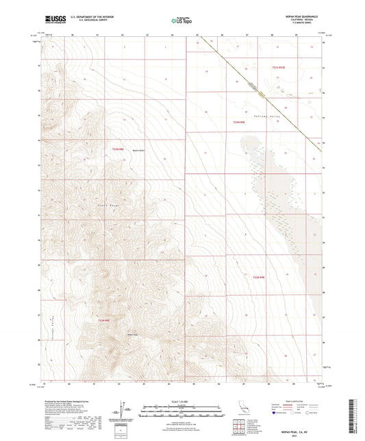 Nopah Peak California US Topo Map Image
