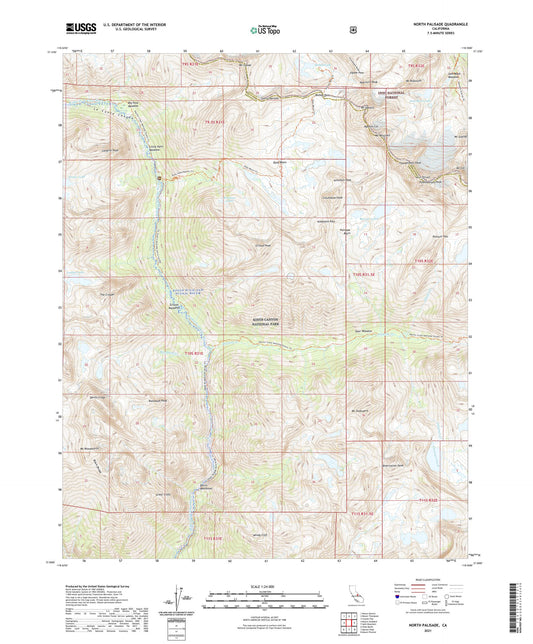 North Palisade California US Topo Map Image