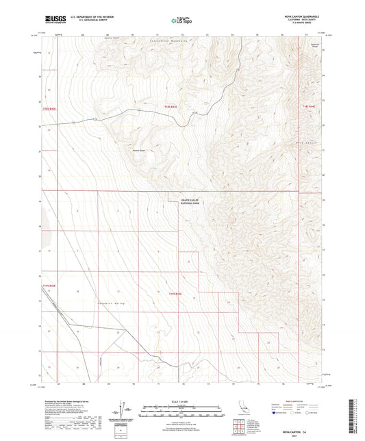 Nova Canyon California US Topo Map Image