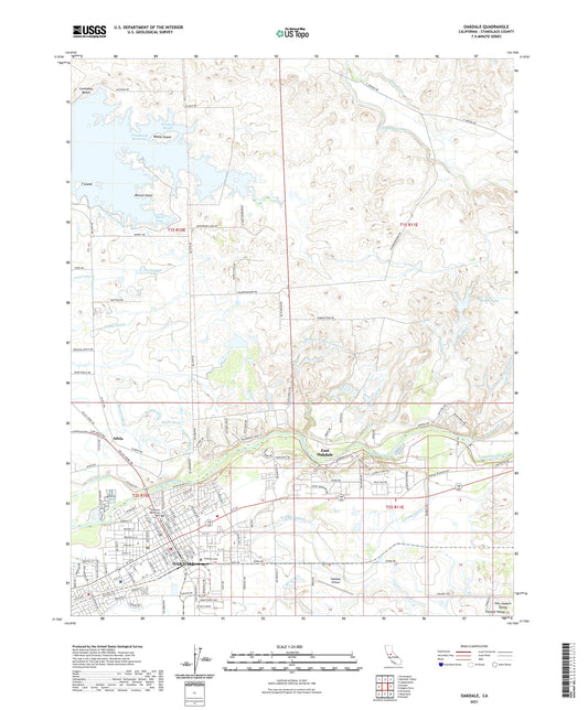 Oakdale California US Topo Map Image