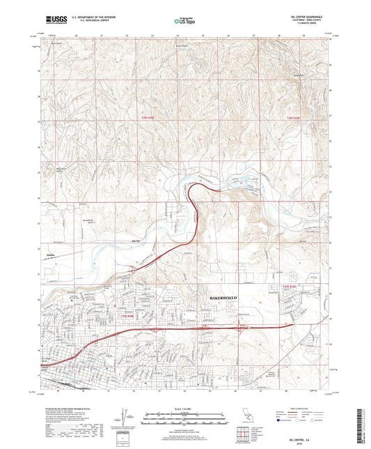 Oil Center California US Topo Map Image