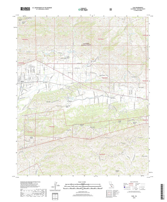 Ojai California US Topo Map Image