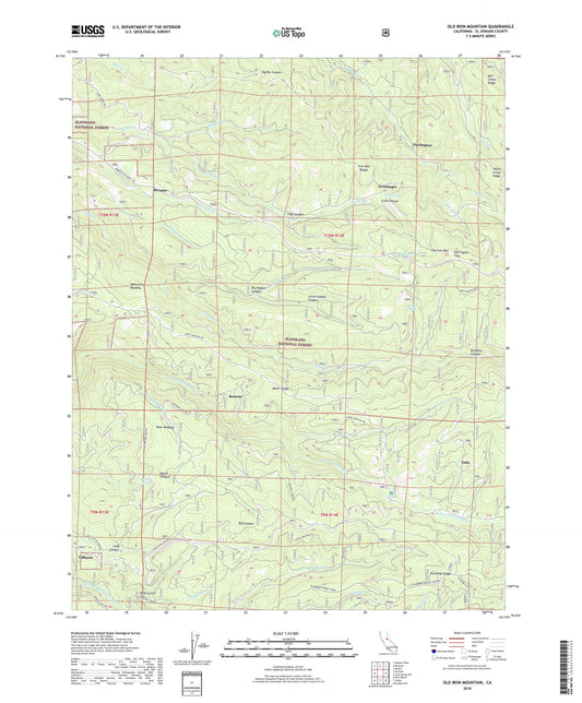 Old Iron Mountain California US Topo Map Image