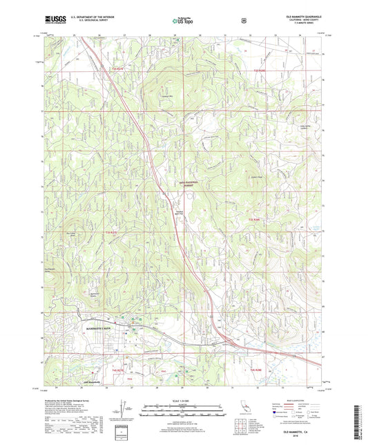 Old Mammoth California US Topo Map Image