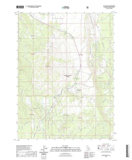 Old Station California US Topo Map Image