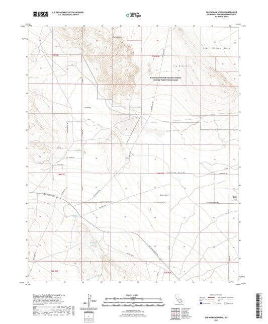 Old Woman Springs California US Topo Map Image