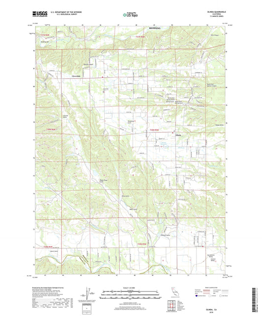 Olinda California US Topo Map Image