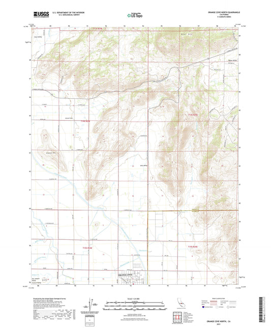 Orange Cove North California US Topo Map Image