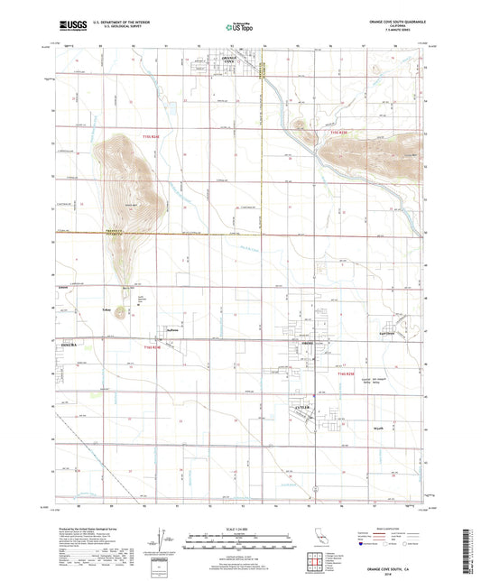 Orange Cove South California US Topo Map Image