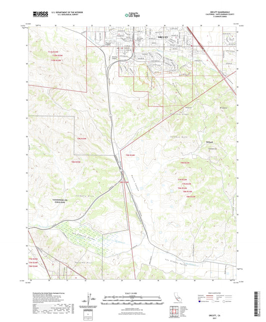 Orcutt California US Topo Map Image