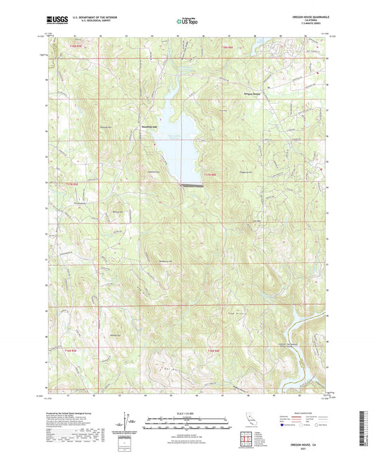 Oregon House California US Topo Map Image