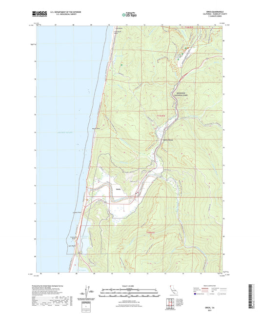 Orick California US Topo Map Image