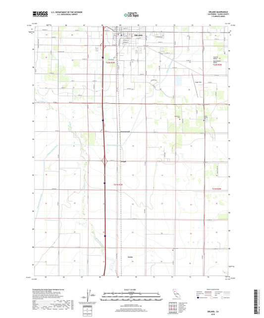 Orland California US Topo Map Image