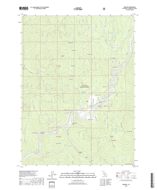Orleans California US Topo Map Image