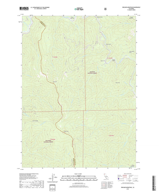 Orleans Mountain California US Topo Map Image