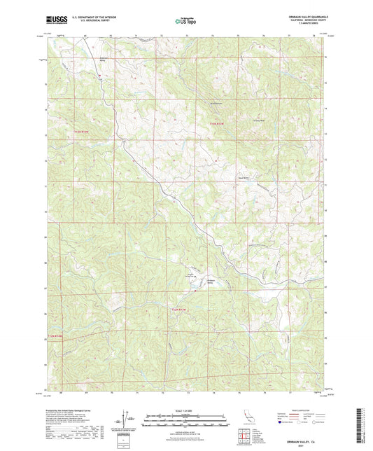 Ornbaun Valley California US Topo Map Image
