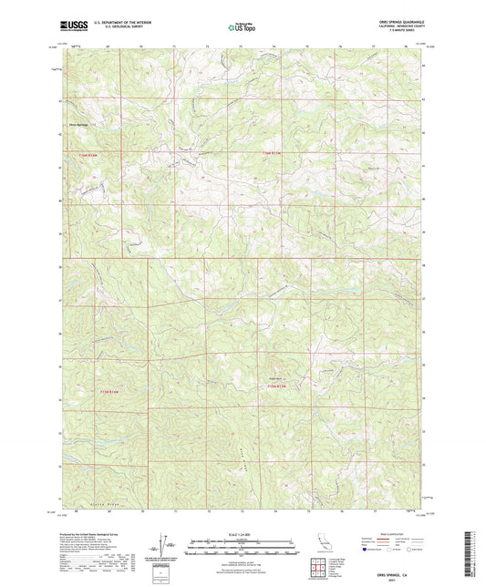 Orrs Springs California US Topo Map Image