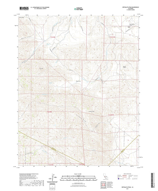 Ortigalita Peak California US Topo Map Image