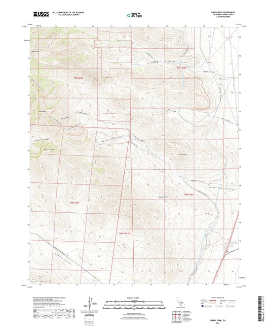 Owens Peak California US Topo Map Image