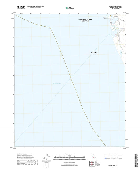Oxnard OE W California US Topo Map Image