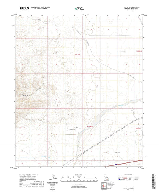 Painted Gorge California US Topo Map Image