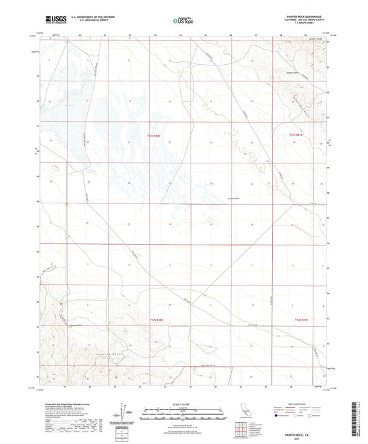 Painted Rock California US Topo Map Image