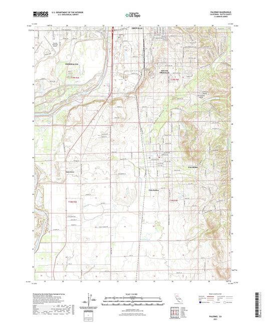 Palermo California US Topo Map Image