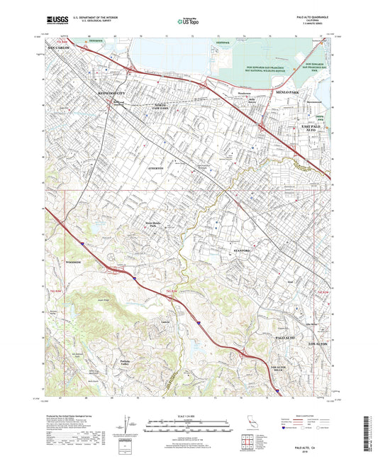 Palo Alto California US Topo Map Image