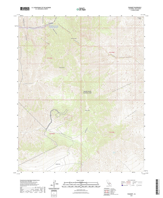 Panamint California US Topo Map Image