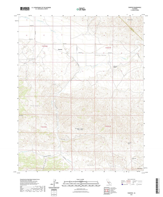 Panoche California US Topo Map Image