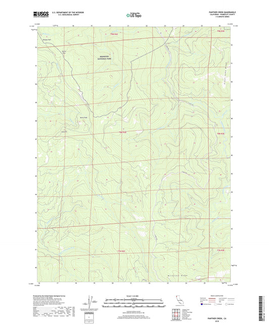 Panther Creek California US Topo Map Image