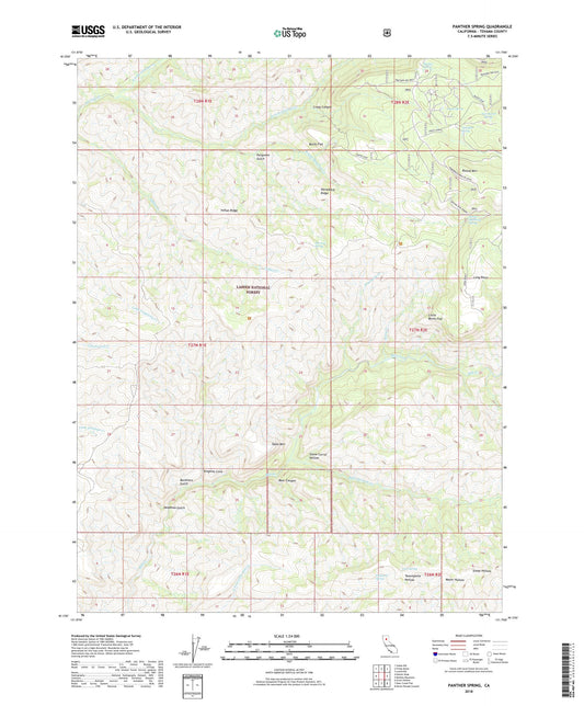 Panther Spring California US Topo Map Image
