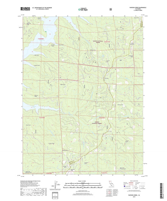 Papoose Creek California US Topo Map Image