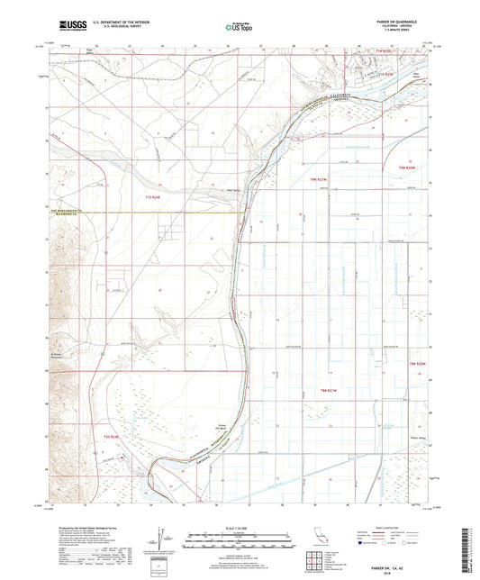 Parker SW California US Topo Map Image