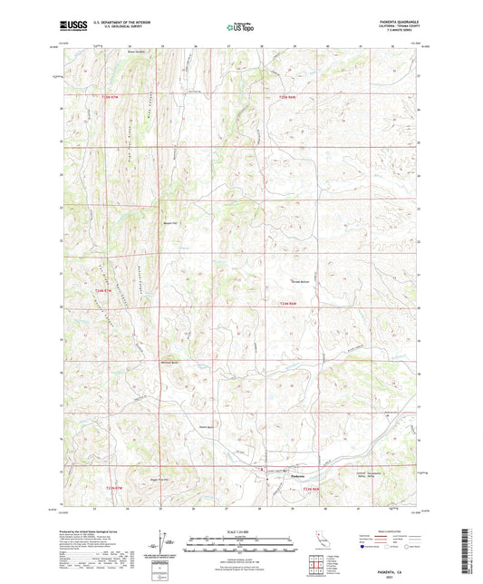 Paskenta California US Topo Map Image