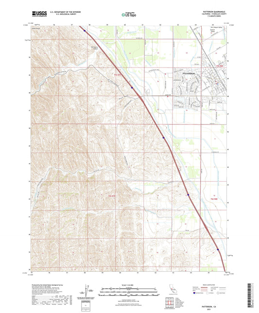 Patterson California US Topo Map Image
