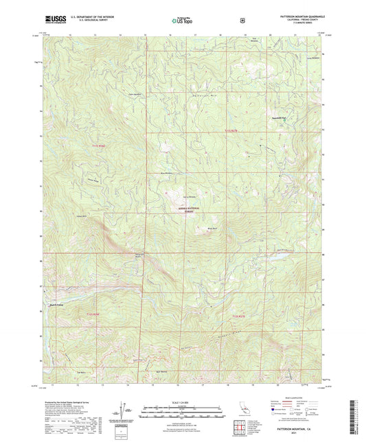 Patterson Mountain California US Topo Map Image